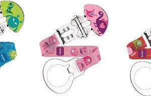 MAM Pásek na dudlík Clip Monster 1ks růžová