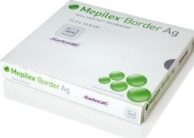 MEPILEX BORDER AG 7X7,5 CM, 5 KS, ANTIMIKROBIÁLNÍ PĚNOVÉ SAMOLEPÍCÍ