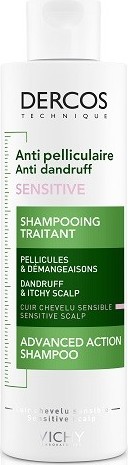 VICHY DERCOS Šampon proti lupům na citlivou pokožku 200 ml