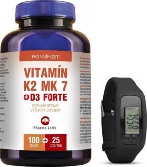 Vitamín K2 MK 7 + D3 Forte tbl.125 + Fitness nár.