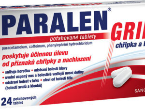 PARALEN GRIP CHŘIPKA A BOLEST 500MG/25MG/5MG potahované tablety 24 I