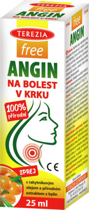 Terezia company FreeANGIN spray na bolest v krku 25ml