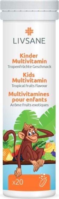 LIVSANE Šumivé tablety Multivitamín pro děti 20 ks