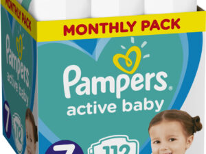 Pampers Active Baby Pleny S7 15+ kg Monthly Pack 112ks