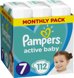 Pampers Active Baby Pleny S7 15+ kg Monthly Pack 112ks