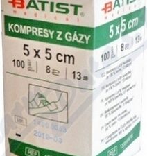 KOMPRESY Z GÁZY NESTERILNÍ 5X5CM,8 VRSTEV,17 NITÍ,100KS