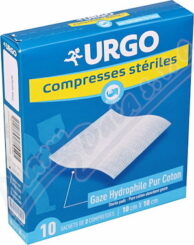 URGO Steril.komprese bavl.10x10cm 10sáčků á 2ks