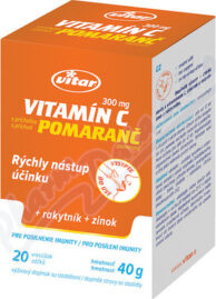 VITAR Vitamin C 300 mg+rakytník+zinek sáčky 20x2g